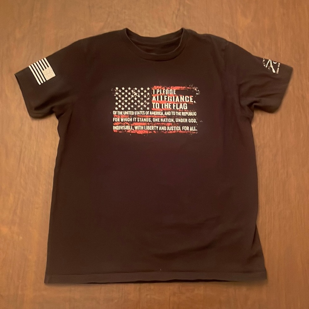 🇺🇸 👦 kids Grunt Style “Pledge” black T-shirt womens youth 🇺🇸
